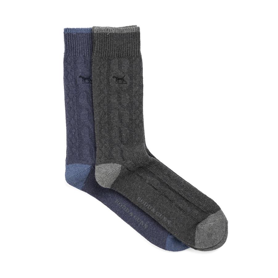 Rodd & Gunn Dunedin Cable Sock 2 Pack